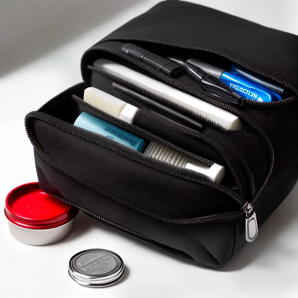 Fotos necessaire preto higiene barbear