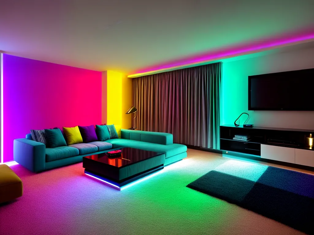 Como utilizar o néon na decoração de interiores 2 Fotos neon sala decoracao moderna trendy