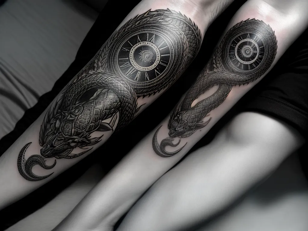 O Incrível Significado por Trás da Tatuagem Ouroboros Masculina Fotos ouroboros tattoo masculina