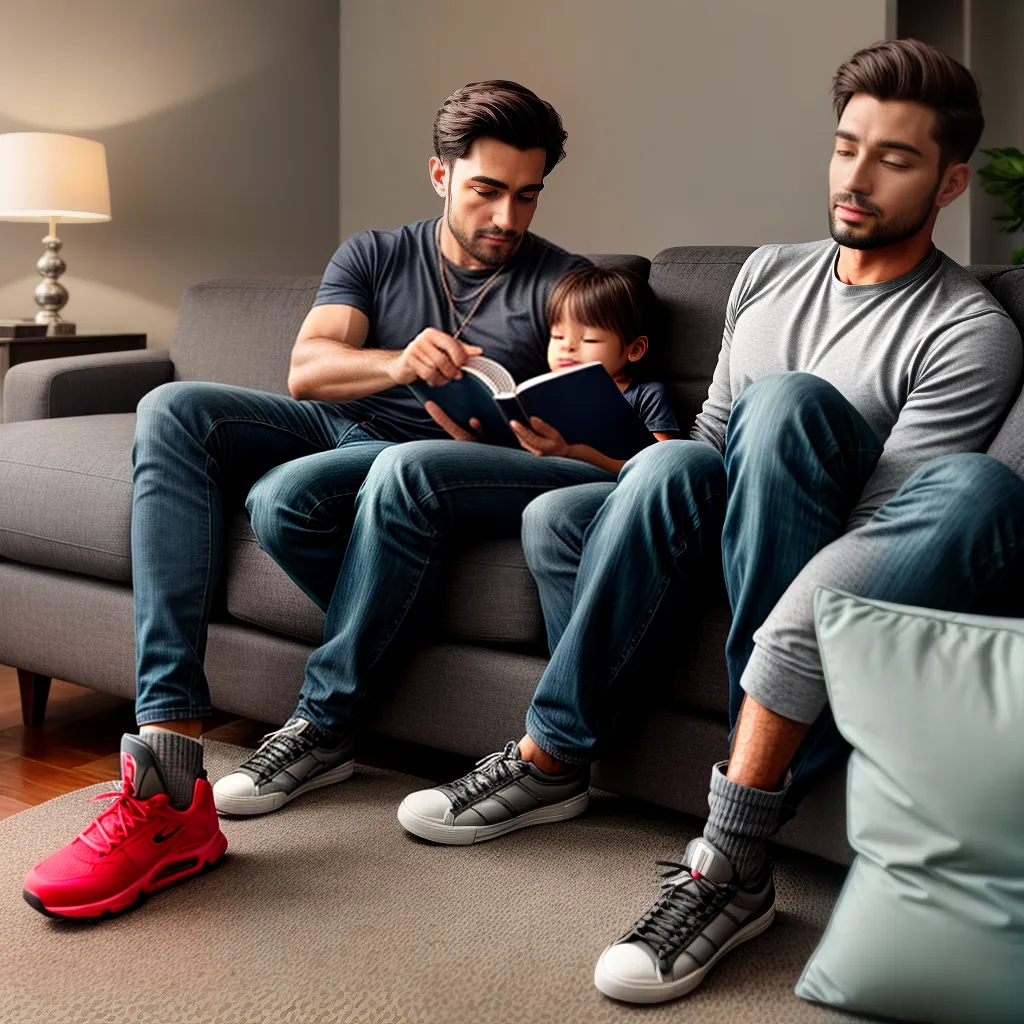 Fotos pai leitura brinquedos bebe