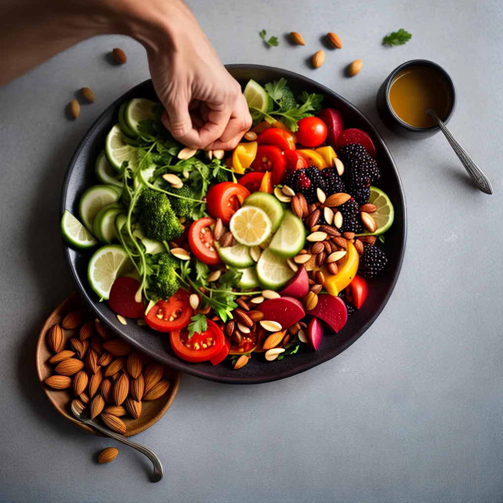 Fotos paleo dieta prato colorido nutrientes