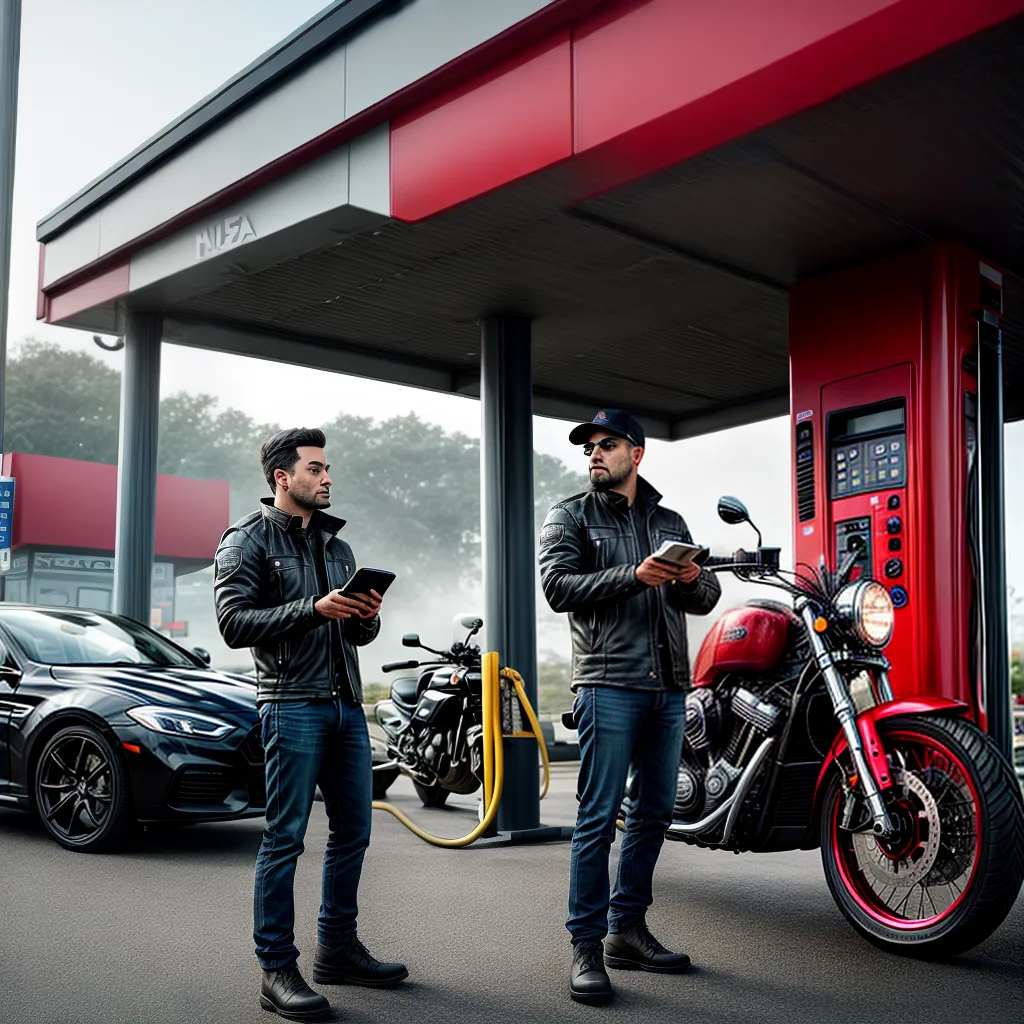 Fotos posto moto combustivel informacao 1