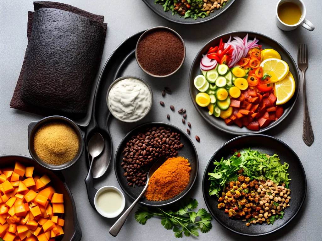 Fotos prato colorido jilo berinjela