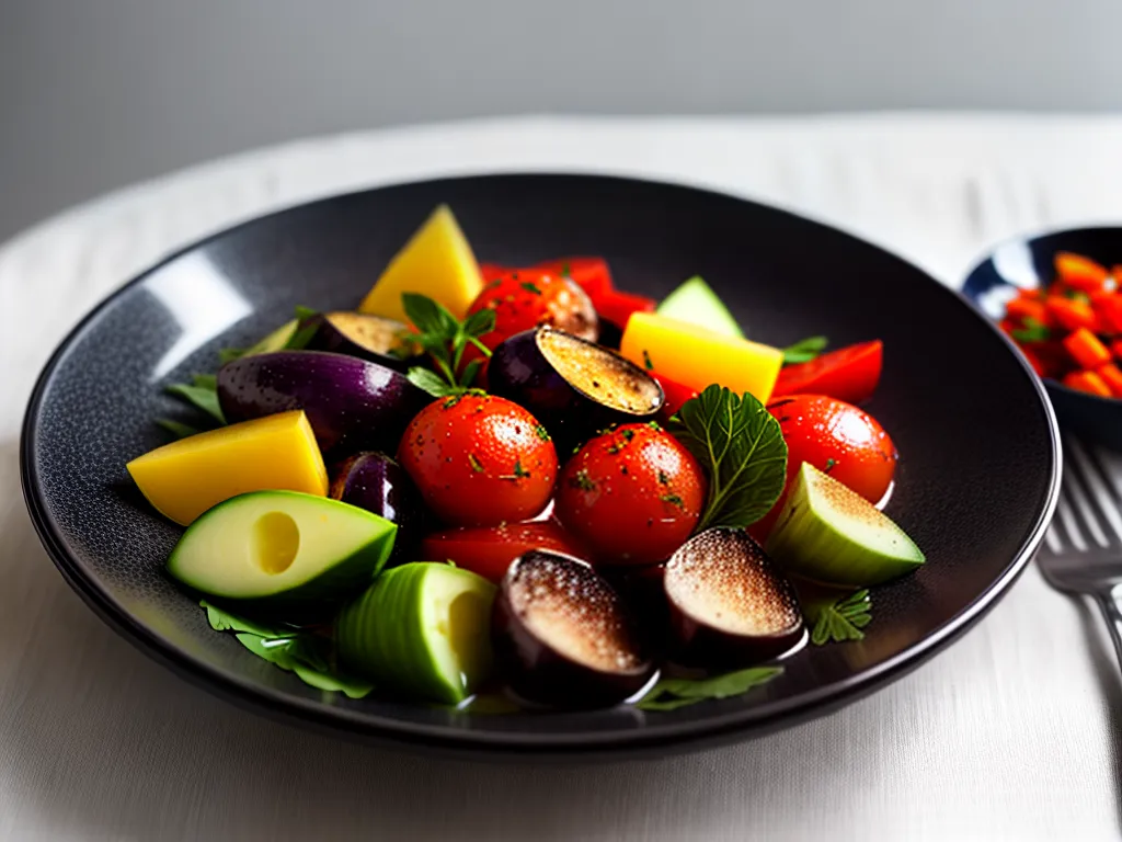 Fotos prato colorido vegetais jilo berinjela