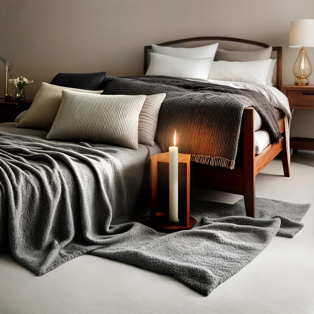 Fotos quarto romantico luz velas cama flor