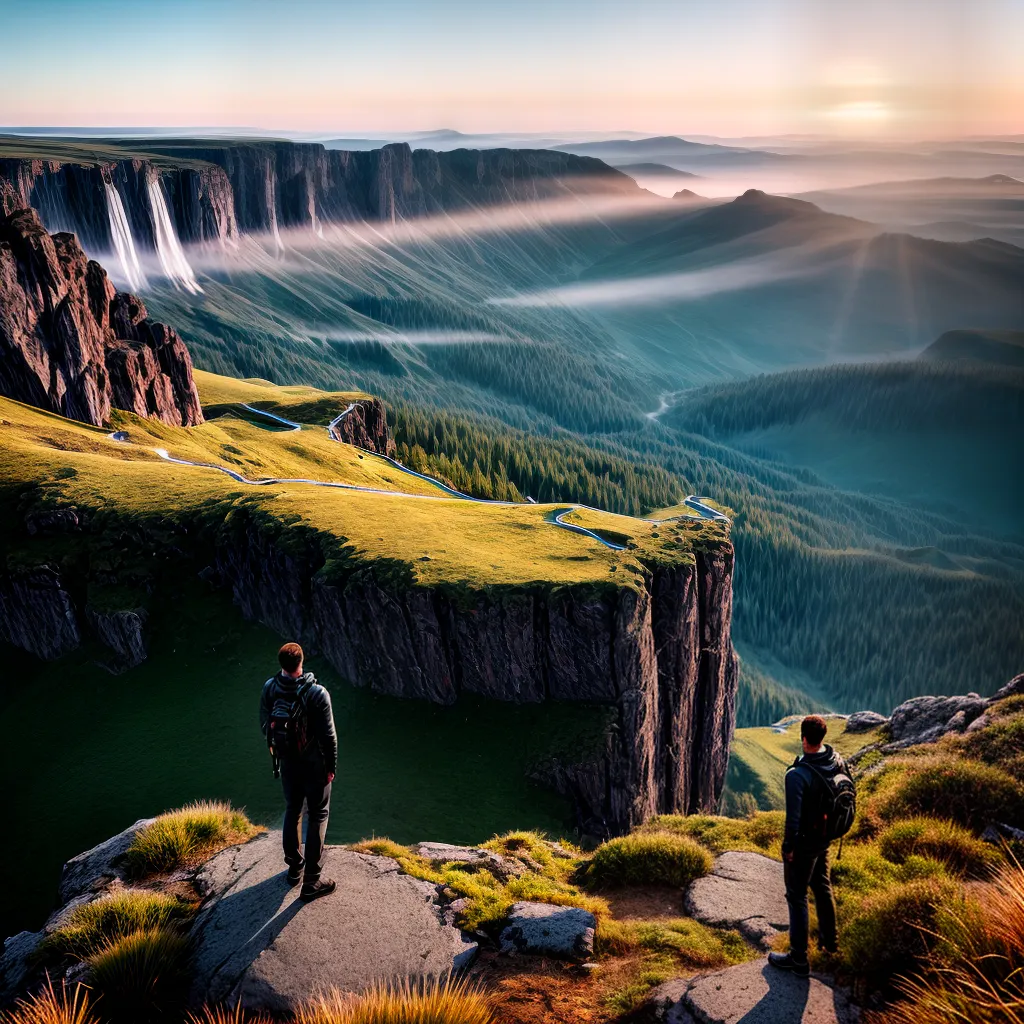 Título sugerido: O papel do autoconhecimento no progresso pessoal 4 Fotos reflexao paisagem abismo pessoa