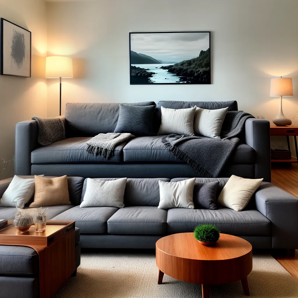 Fotos sala sofa confortavel almofadas luz