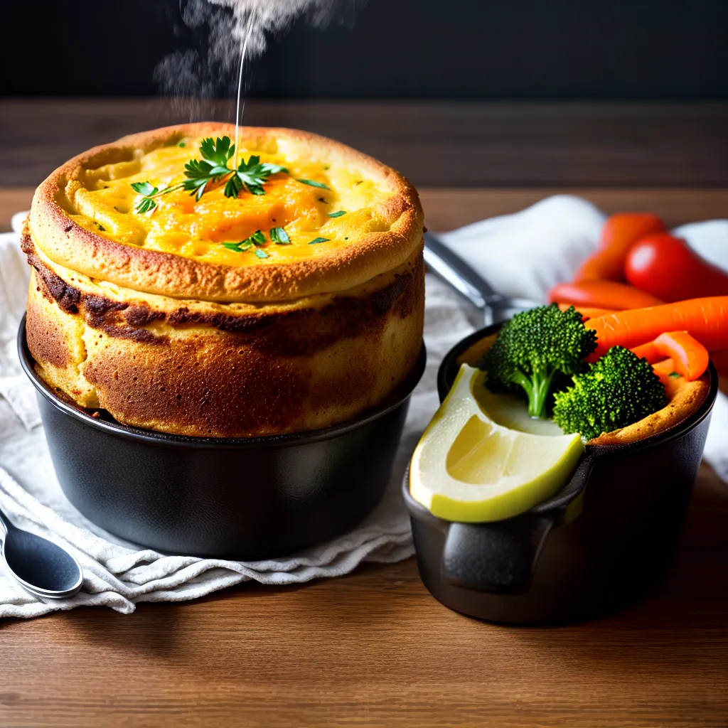 Fotos souffle legumes coloridos forno