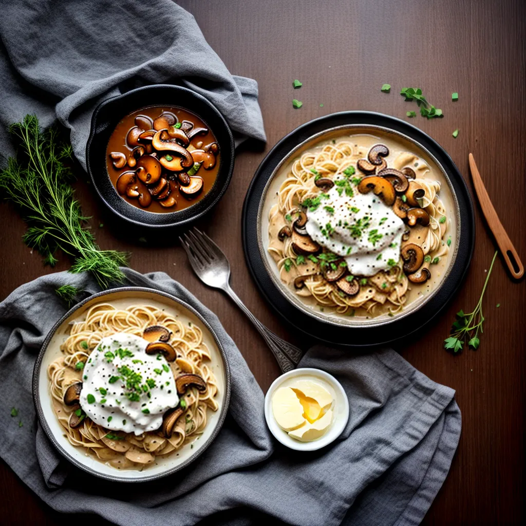 O que é e como preparar um autêntico Strogonoff Russo. 3 Fotos strogonoff cremoso carne macio molho cogumelos