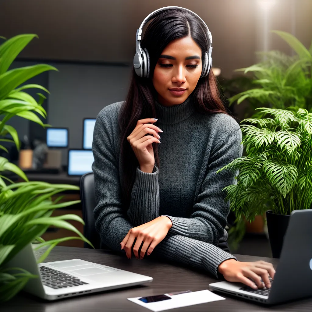 Como desenvolver a competência e concentração no trabalho 4 Fotos trabalho plantas headphone foco