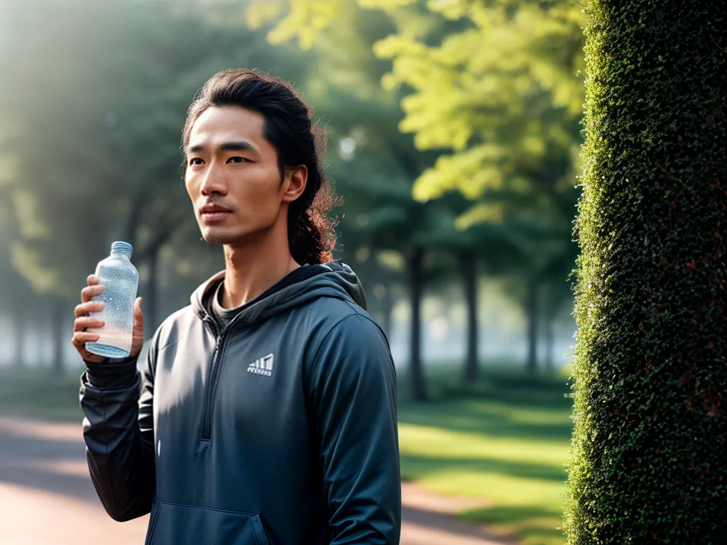 Fotos treino externo suor garrafa