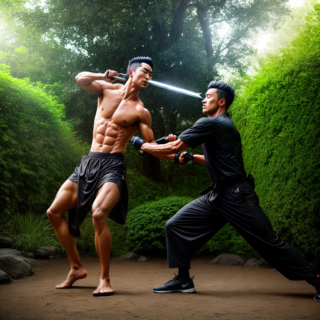 Como praticar ninjutsu em casa: dicas para iniciantes. 1 Fotos treino ninjutsu casa espada madeira