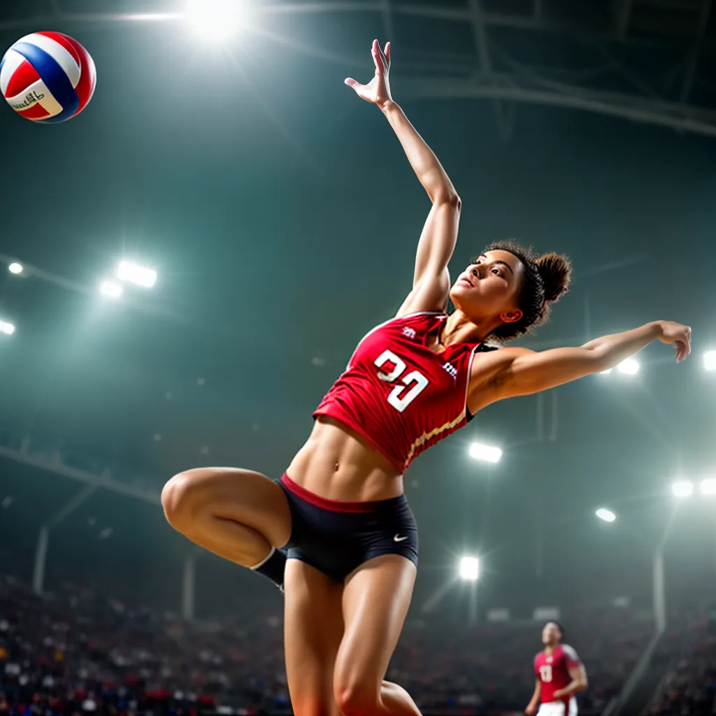 Fotos volei saque jogador foco acao