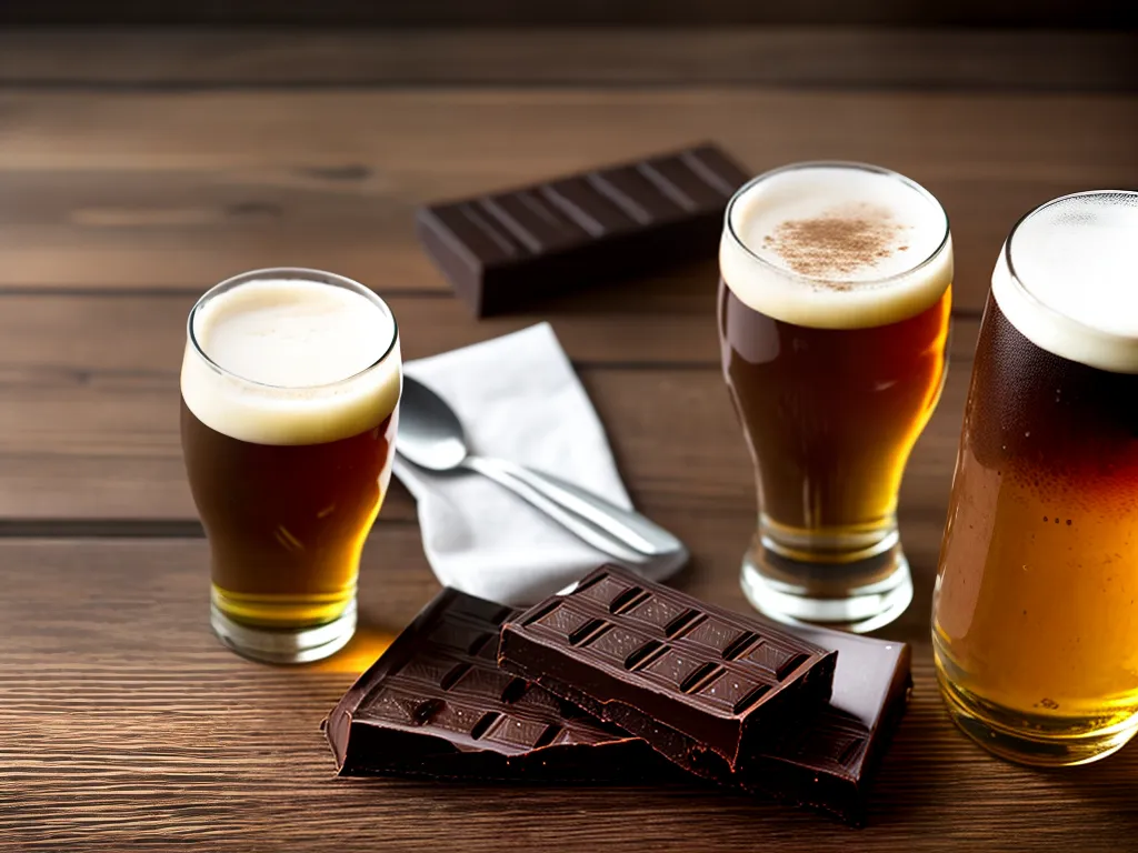 Imagens cerveja e chocolate