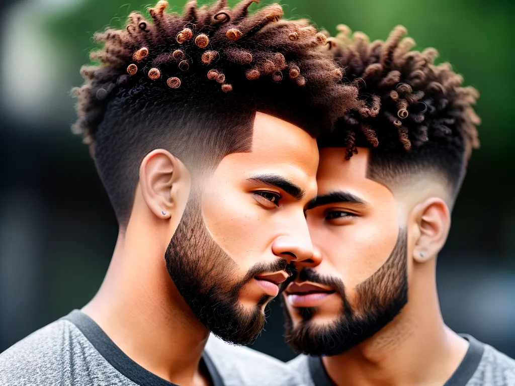 Imagens corte fade masculino cacheado