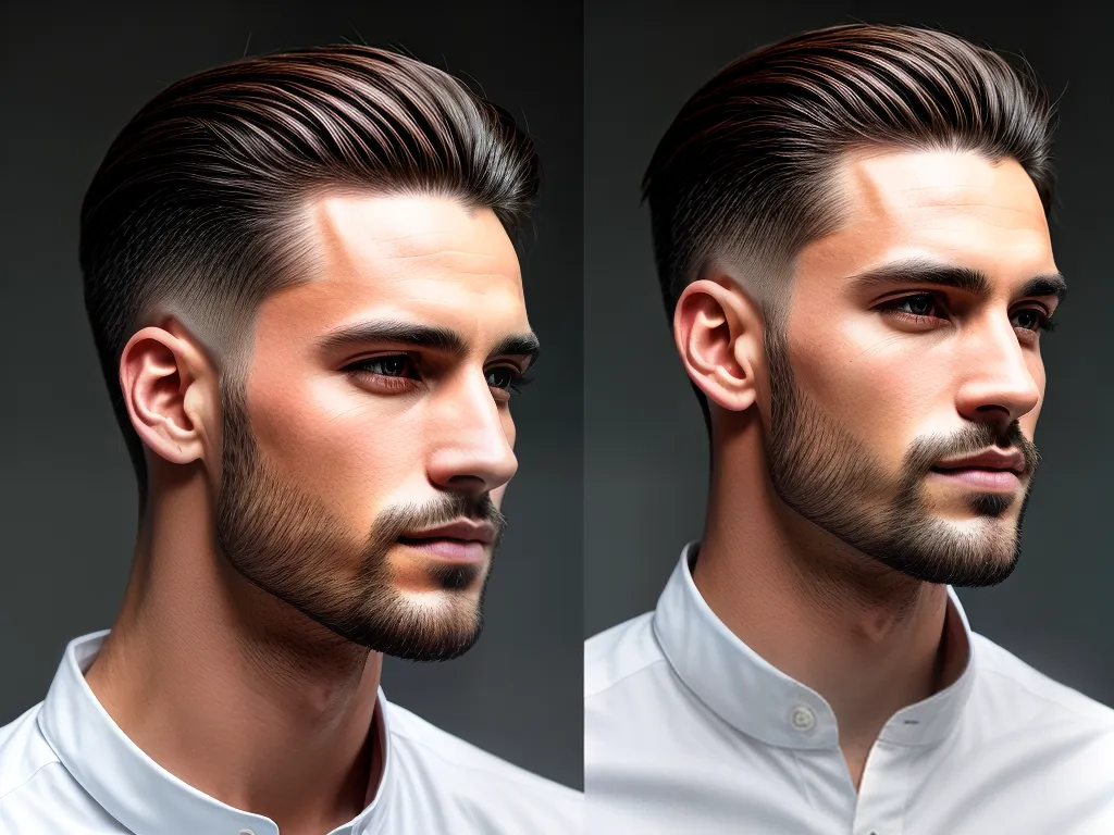 Imagens corte masculino v atras