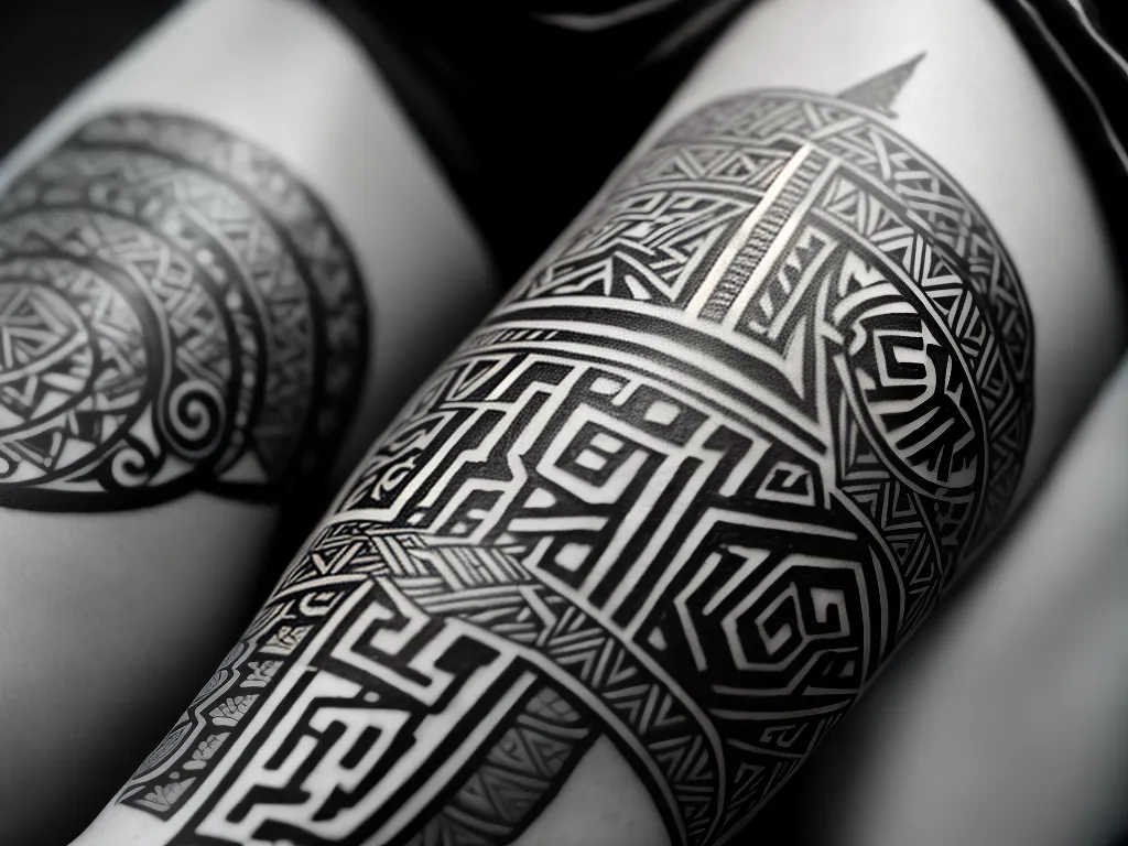 Imagens tattoo maori panturrilha