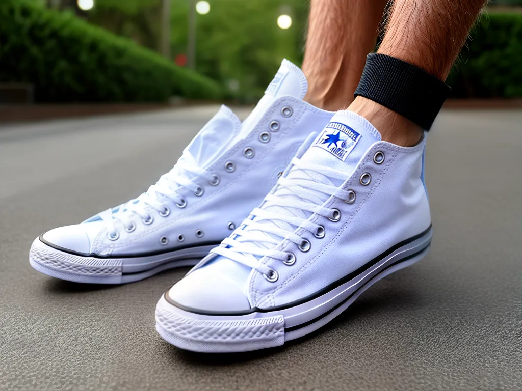 fotografia all star branco cano alto masculino
