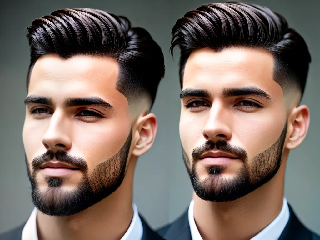 fotografia cabelo alinhado masculino