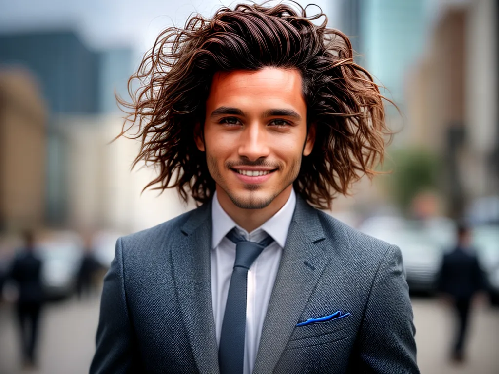 fotografia cabelo ondulado masculino