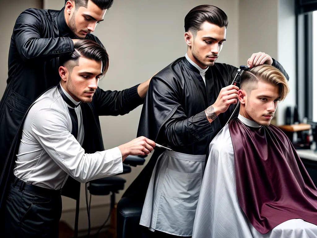 fotografia corte de cabelo americano com