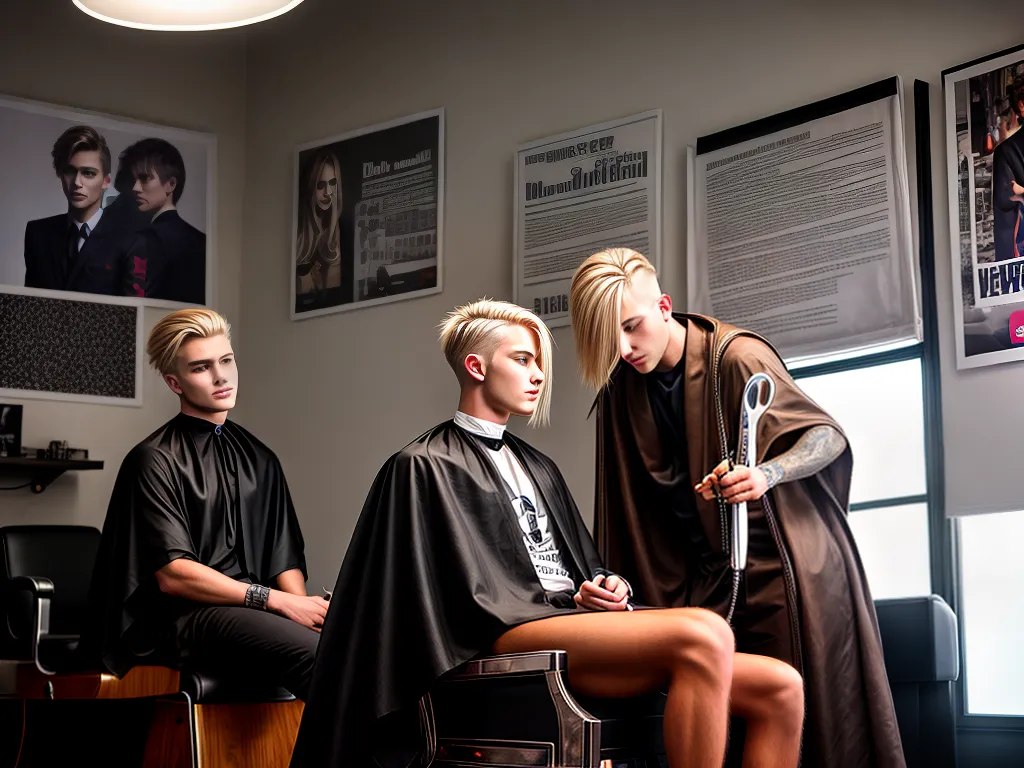 fotografia cortes para cabelo liso loiro masculino
