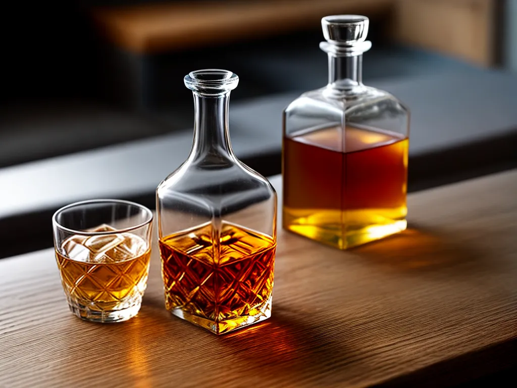 fotografia garrafa para whisky cristal