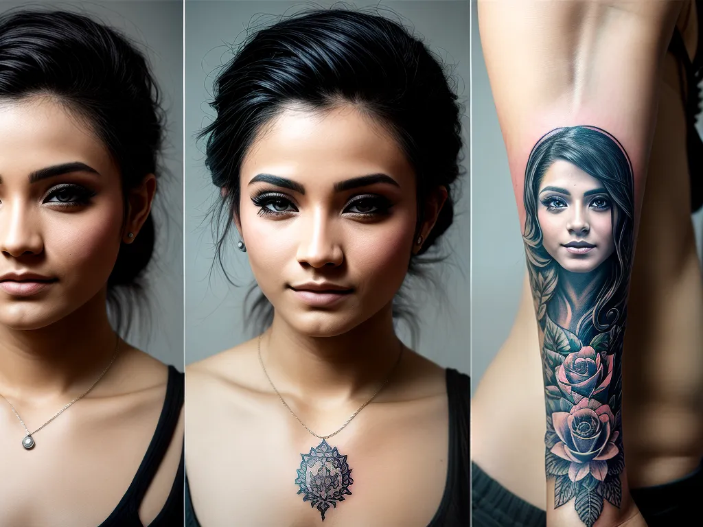 fotografia tatuagem antes e depois de engordar