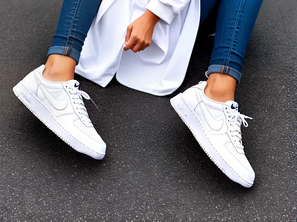 fotografia tenis nike de couro feminino