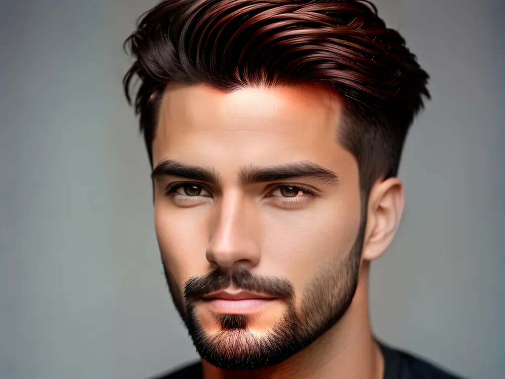 ilustracao cabelo alinhado masculino