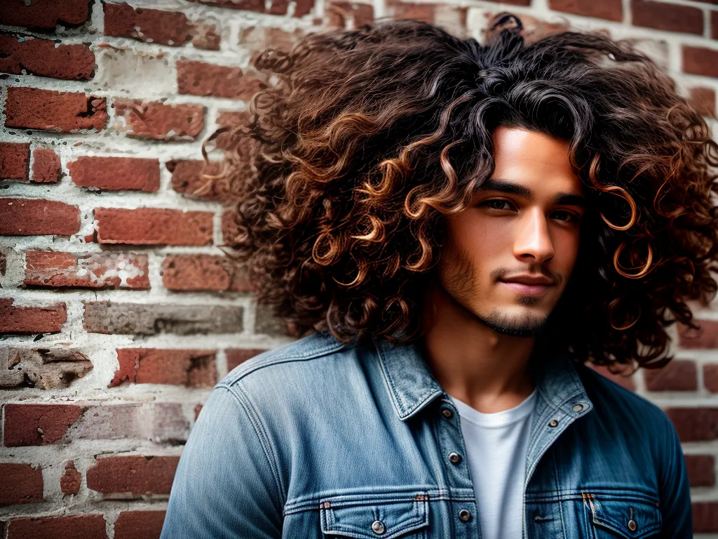 ilustracao cabelo grande cacheado masculino