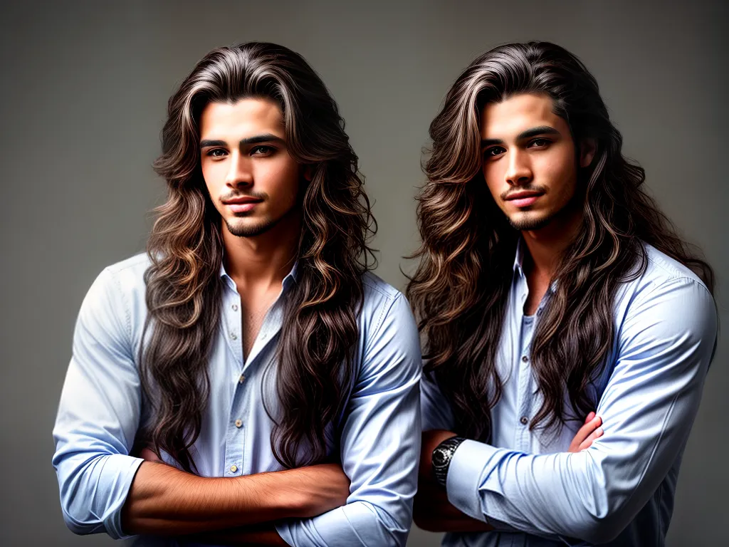 Segredos Revelados: Como Ter um Cabelo Longo Masculino Ondulado de Arrasar! 3 ilustracao cabelo longo masculino ondulado