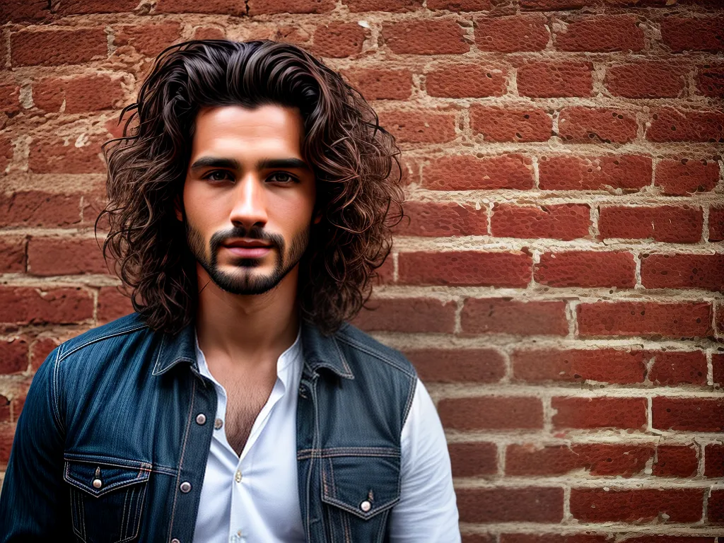 ilustracao cabelo medio masculino ondulado