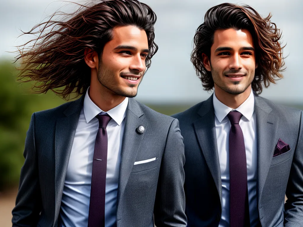 ilustracao cabelo ondulado masculino