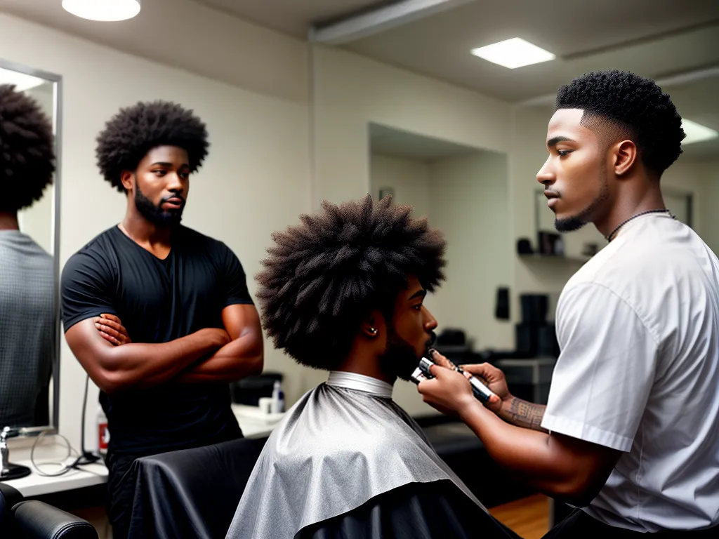 Descubra os 7 Cortes de Cabelo Masculino Afro que Vão te Deixar Irresistível! 3 ilustracao cortes de cabelos masculinos afros