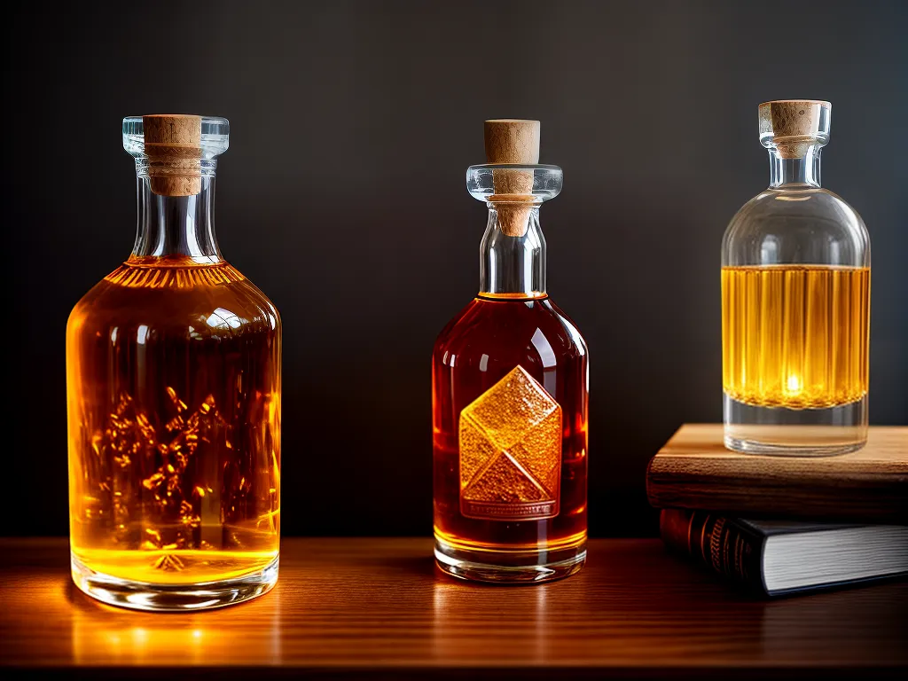 ilustracao garrafa para whisky cristal