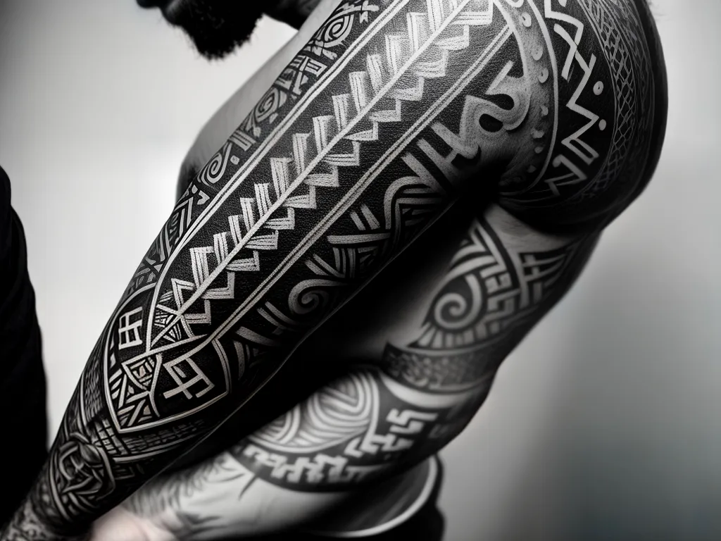 Desvendando os Mistérios das Tatuagens Nórdicas 3 ilustracao tatuagens simbolos nordicos 1