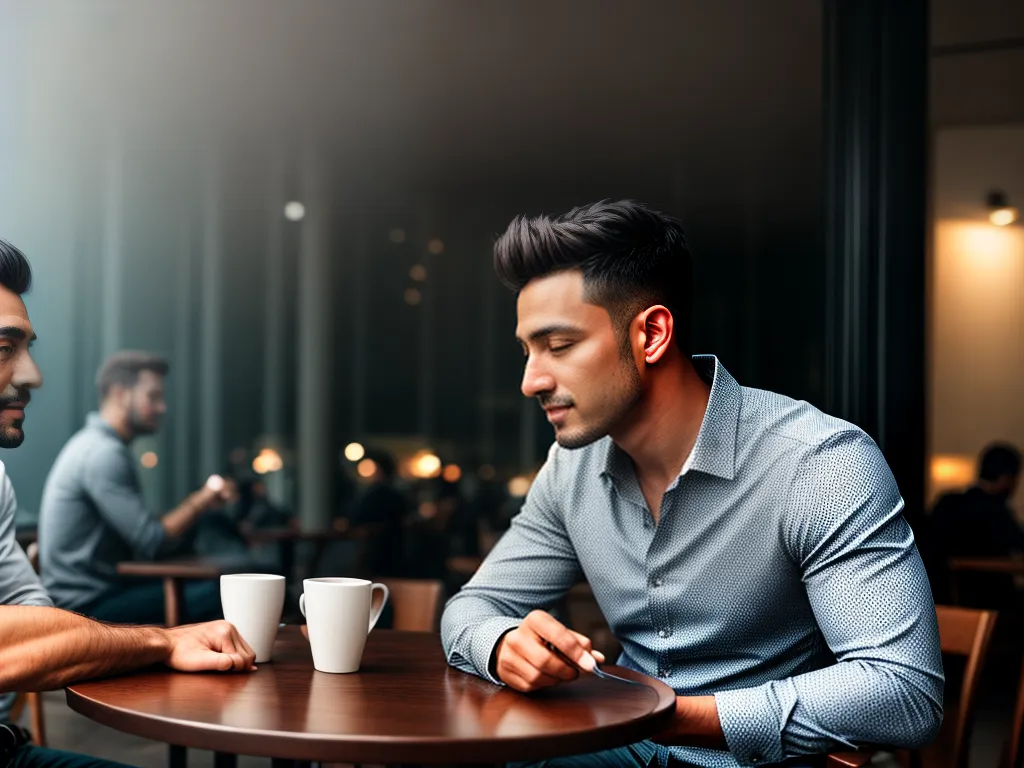 Fotos amizade homens conversa cafe