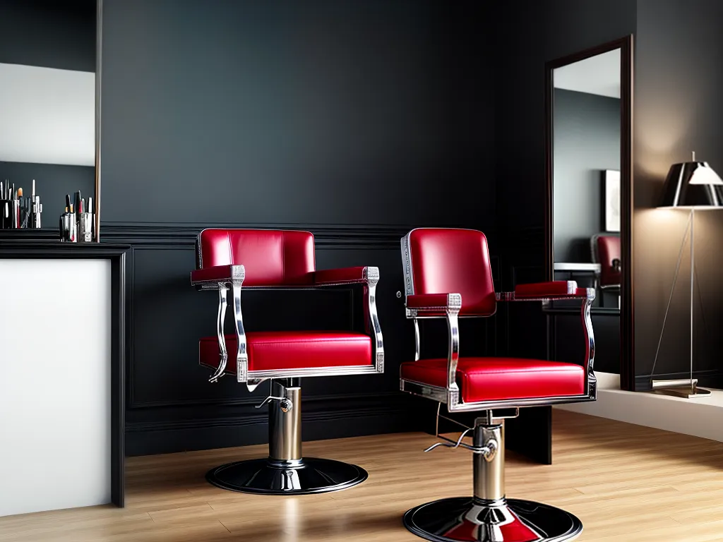 Fotos cadeira barbeiro estilosa reflexo moderno