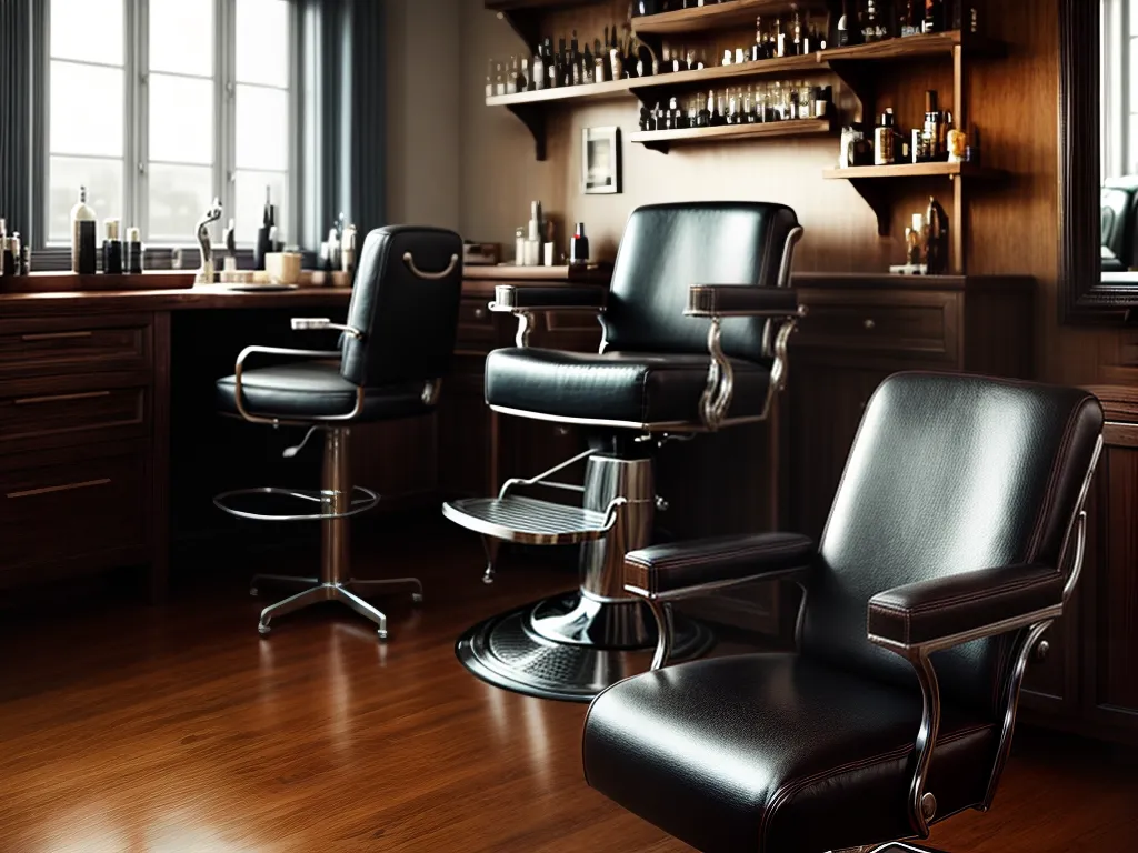 Fotos cadeira barbeiro estilosa vintage