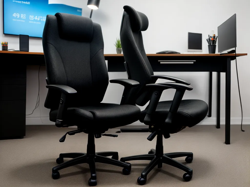 Fotos cadeira escritorio preta ergonomica