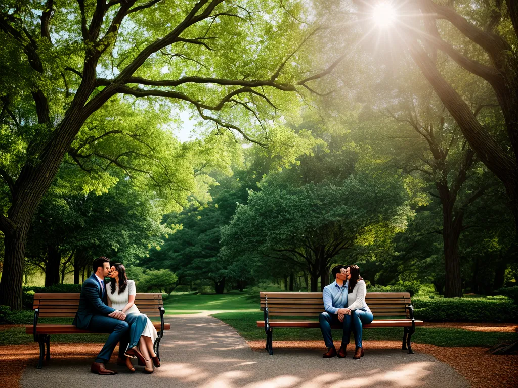 Dicas para um Relacionamento Afetuoso e Carinhoso 2 Fotos casal amor parque sol romantico