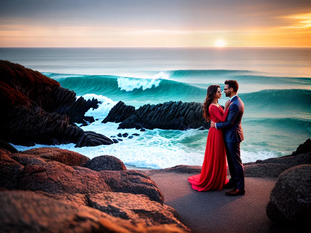 Fotos casal amor praia por do sol 1