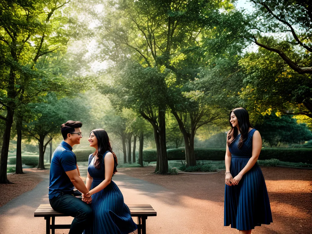 Desenvolvendo Relacionamentos Saudáveis e Duradouros 1 Fotos casal sorrindo banco parque amor 3