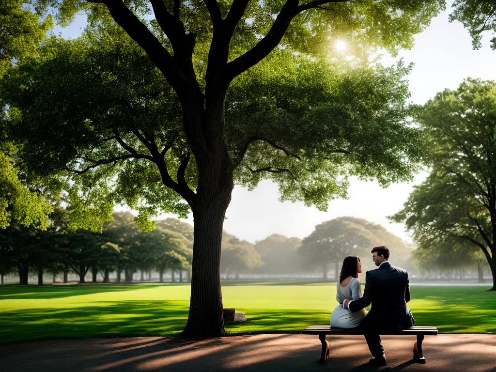 Fotos casal sorrindo conversa parque