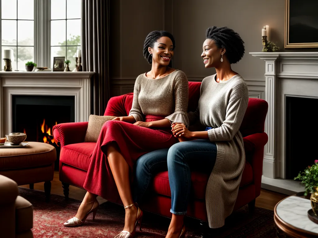 Fotos casal sorrindo sofa lareira