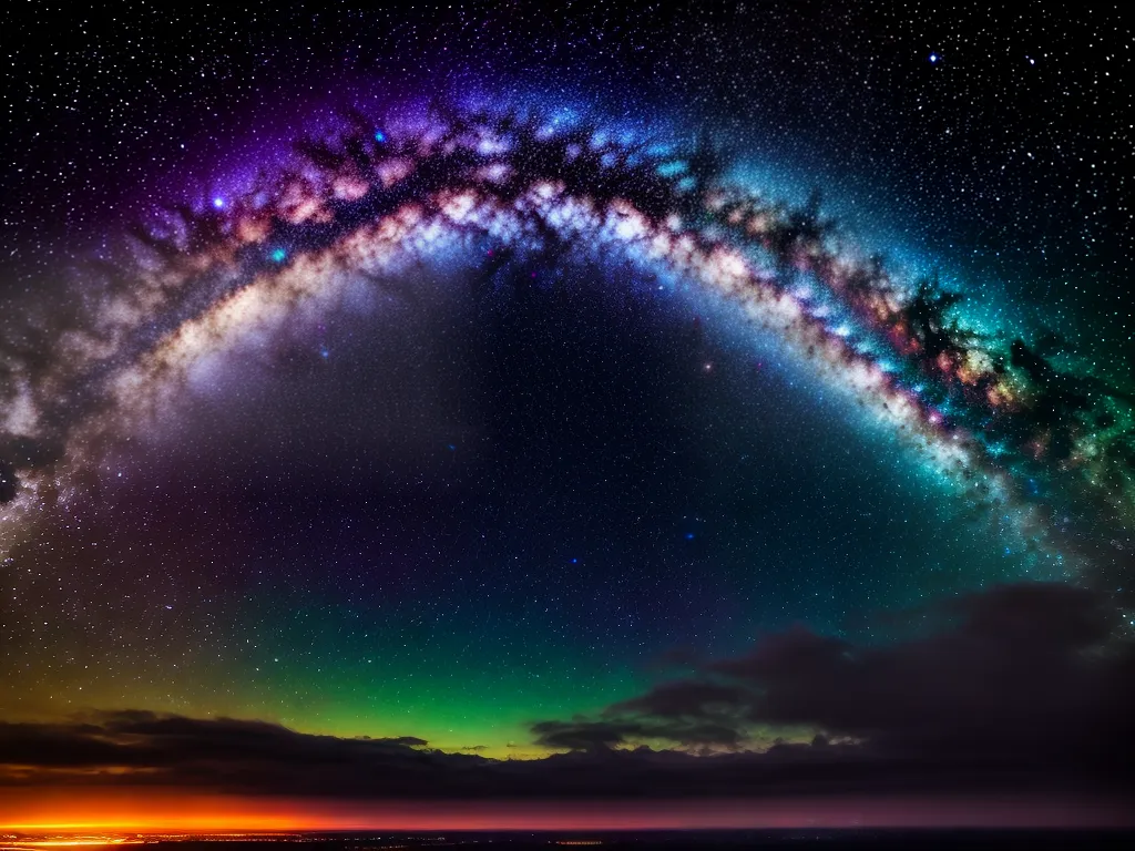 Fotos ceu estrelado galaxia colorida