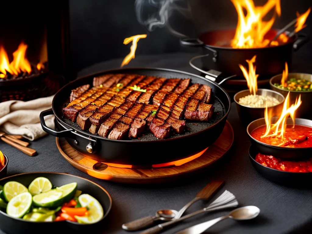 Fotos churrasco suculento chamas fumaca