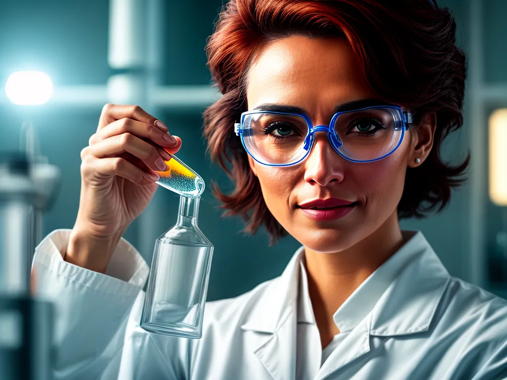 Fotos cientista laboratorio observando reacao