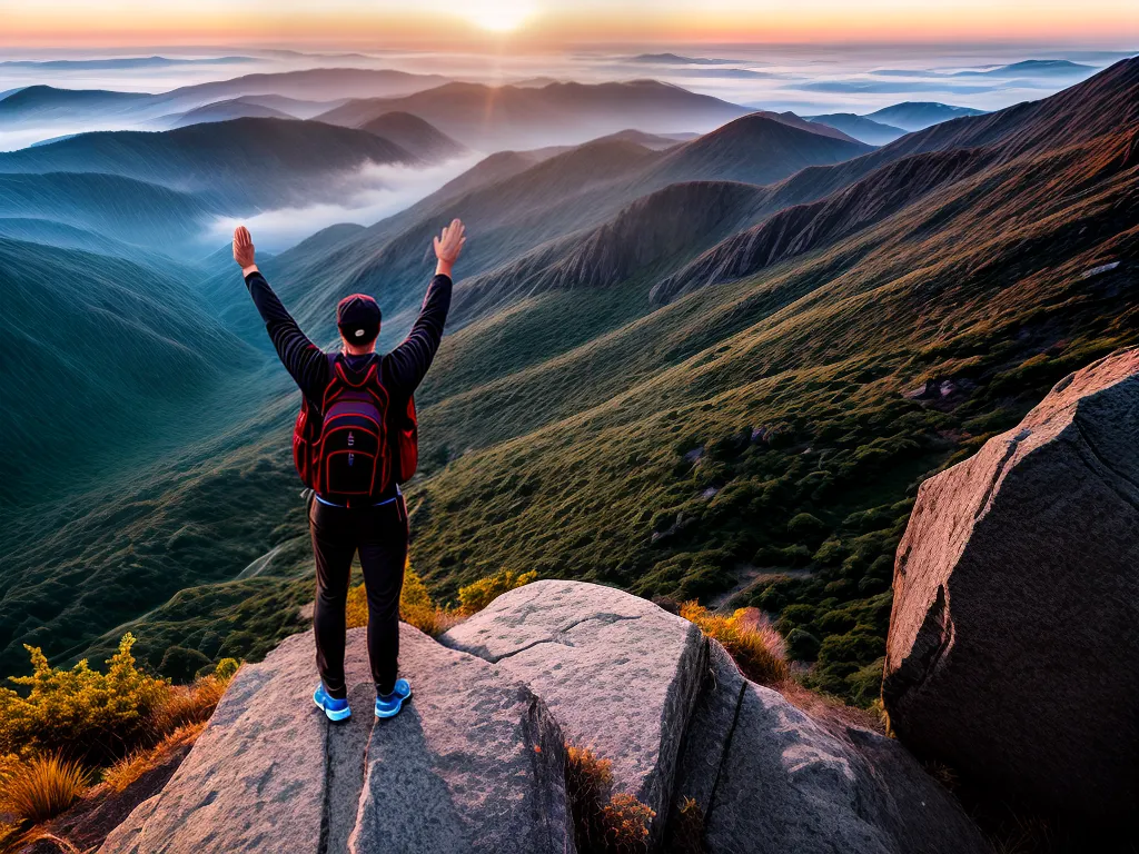 Fotos conquista amanhecer montanha